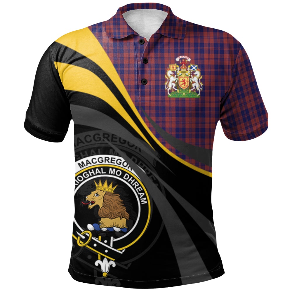 MacGregor of Glengyle Tartan Polo Shirt - Royal Coat Of Arms Style