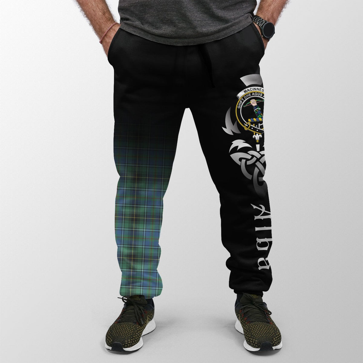 MacInnes Ancient Tartan Crest Jogger Sweatpants - Alba Celtic Style