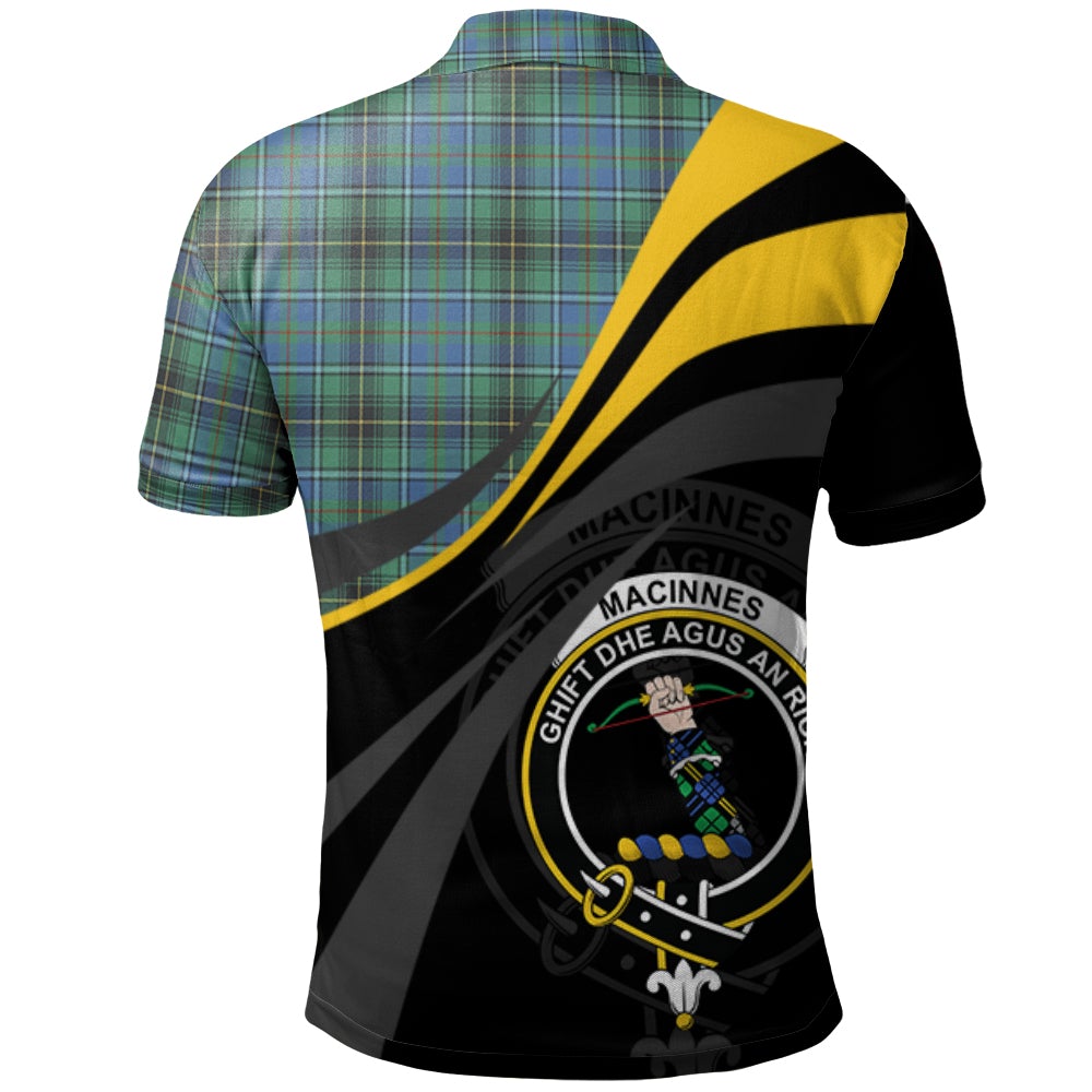 MacInnes Ancient Tartan Polo Shirt - Royal Coat Of Arms Style