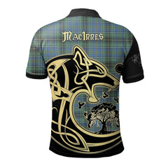 MacInnes Ancient Tartan Polo Shirt Viking Wolf
