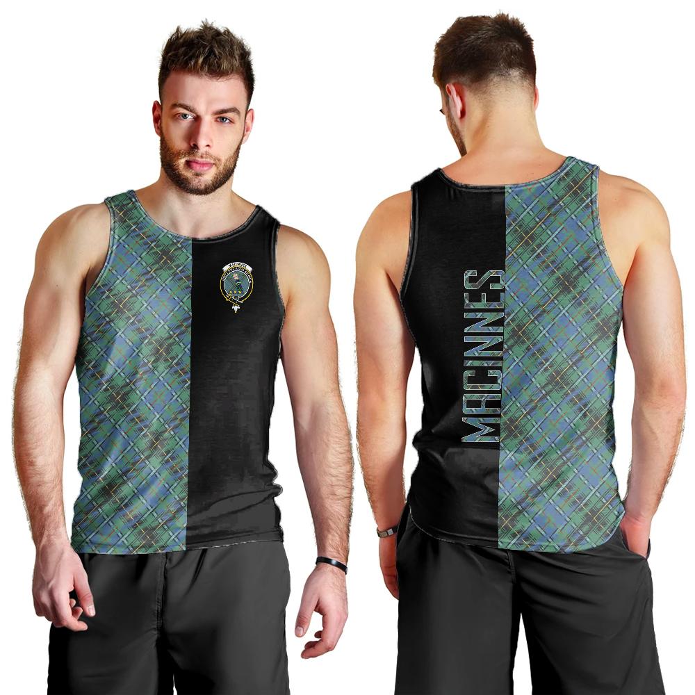 MacInnes Ancient Tartan Crest Men's Tank Top - Cross Style