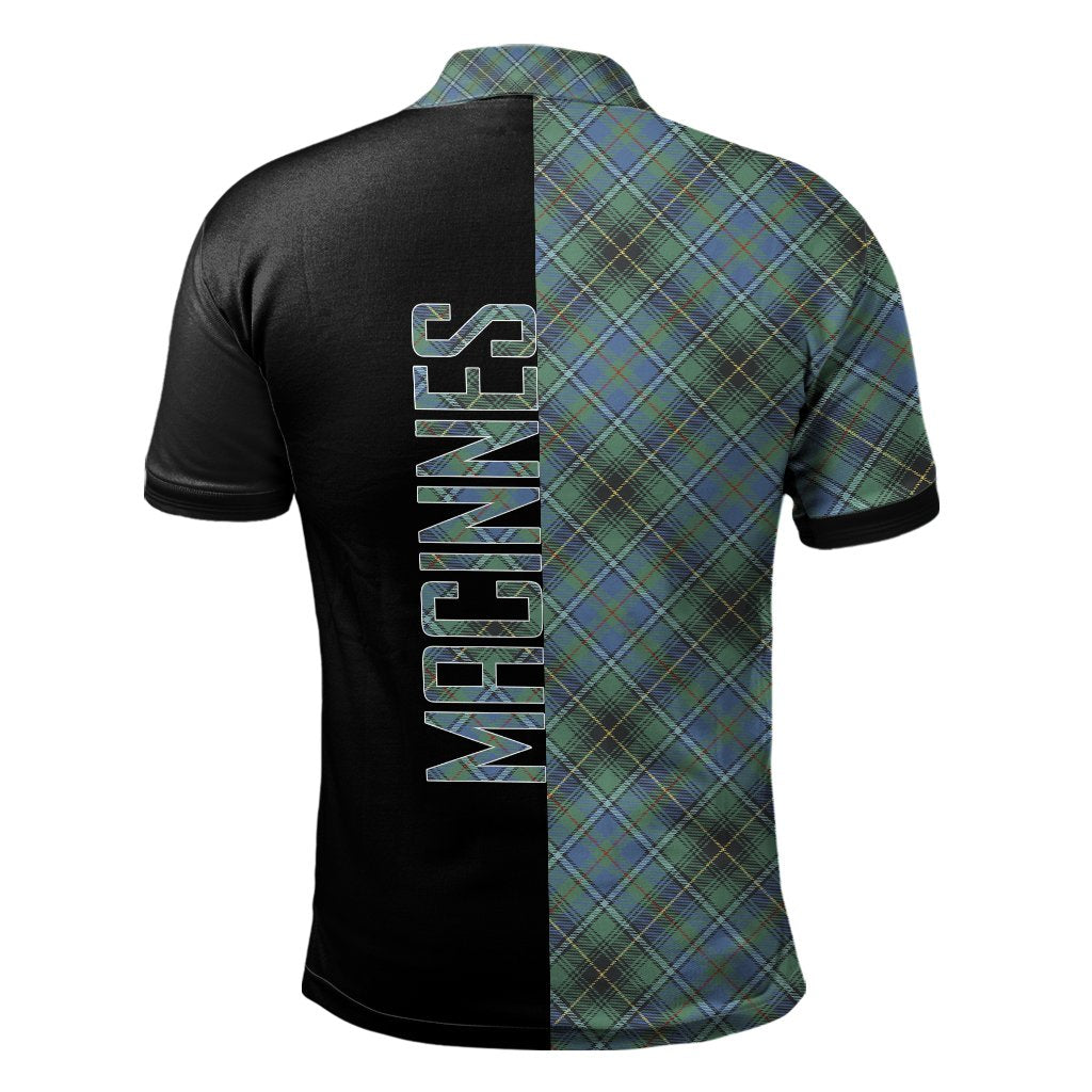 MacInnes Ancient Tartan Polo Shirt Half of Me - Cross Style