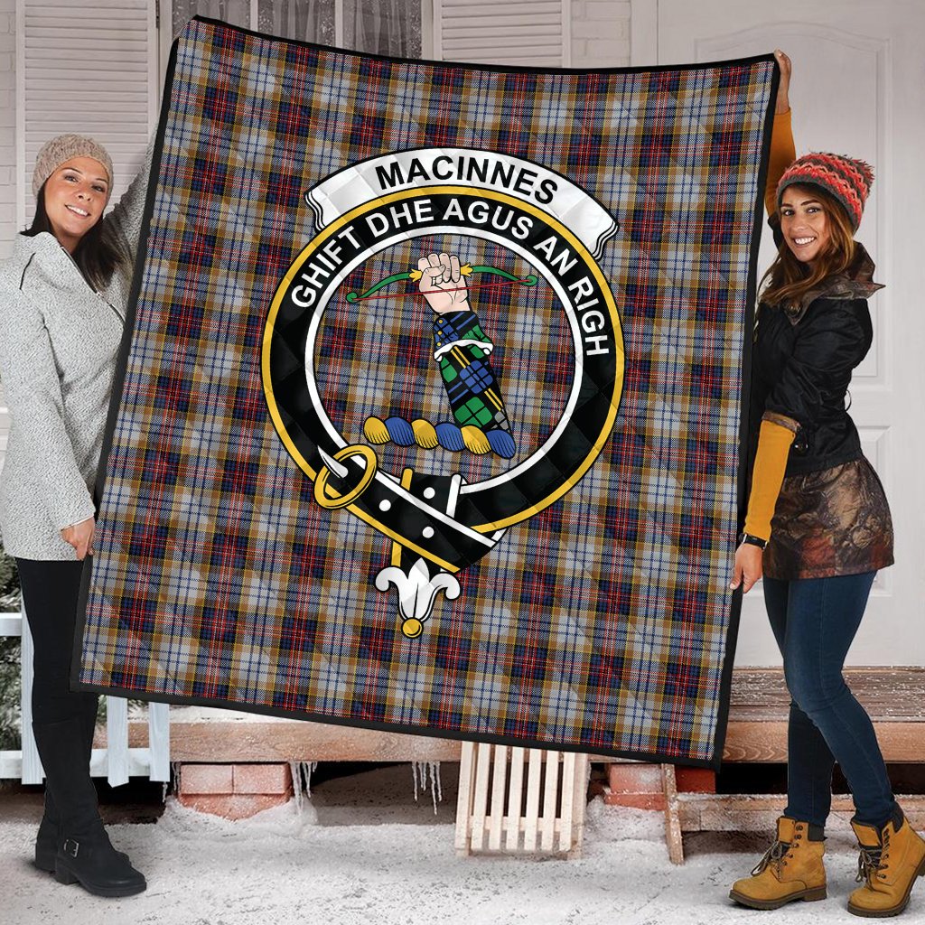 MacInnes Ancient Hunting Tartan Crest Quilt