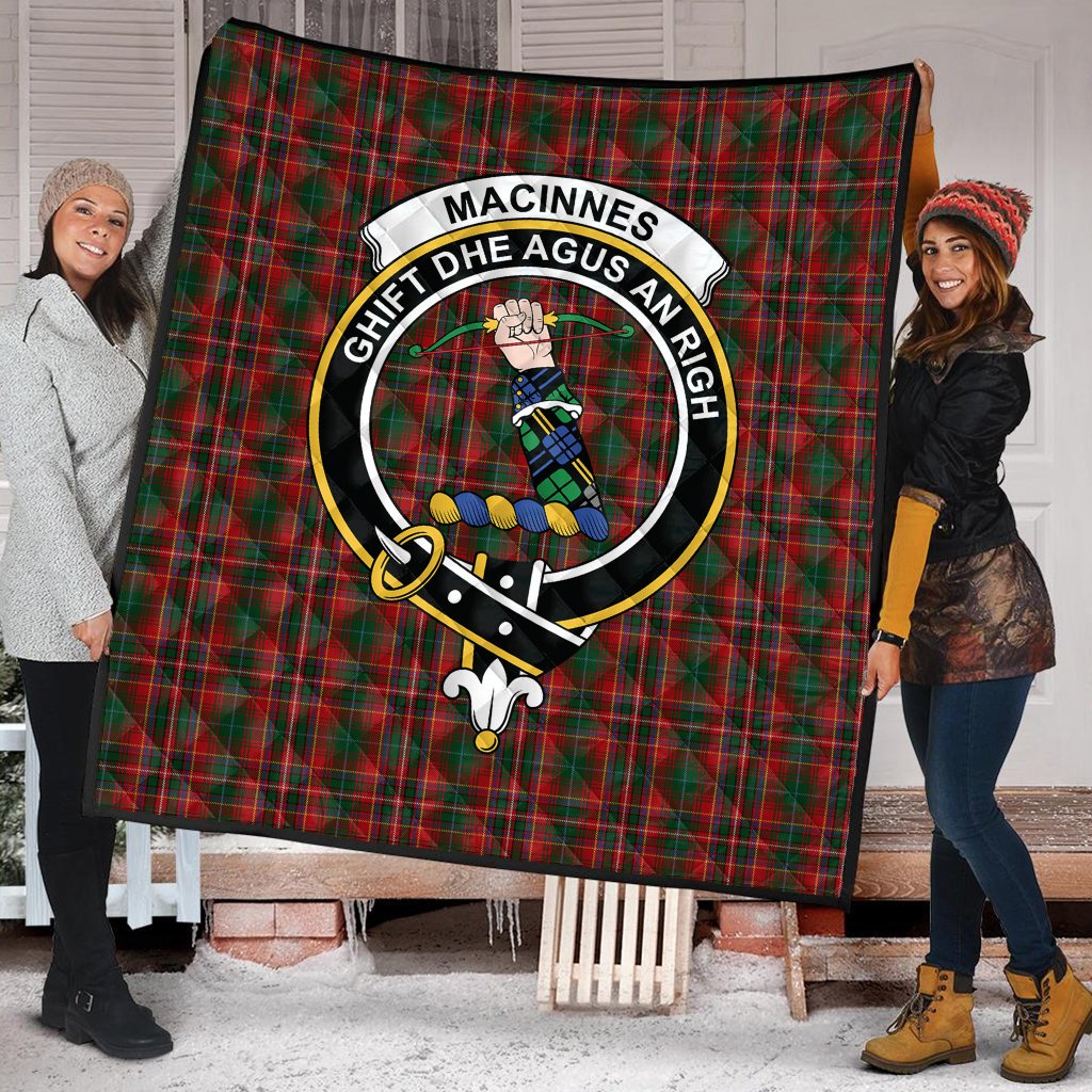 MacInnes Hastie Tartan Crest Quilt