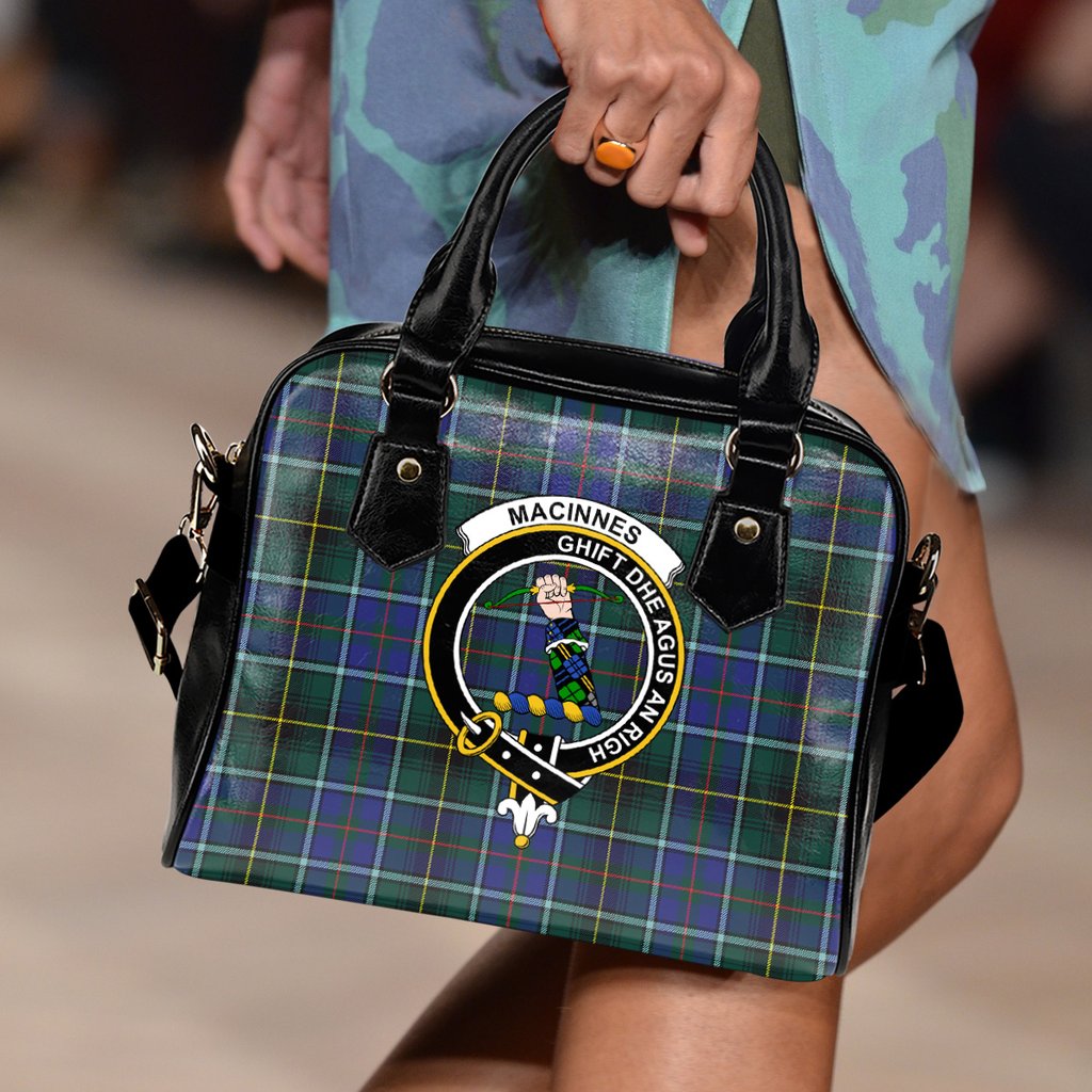 MacInnes Modern Tartan Crest Shoulder Handbags