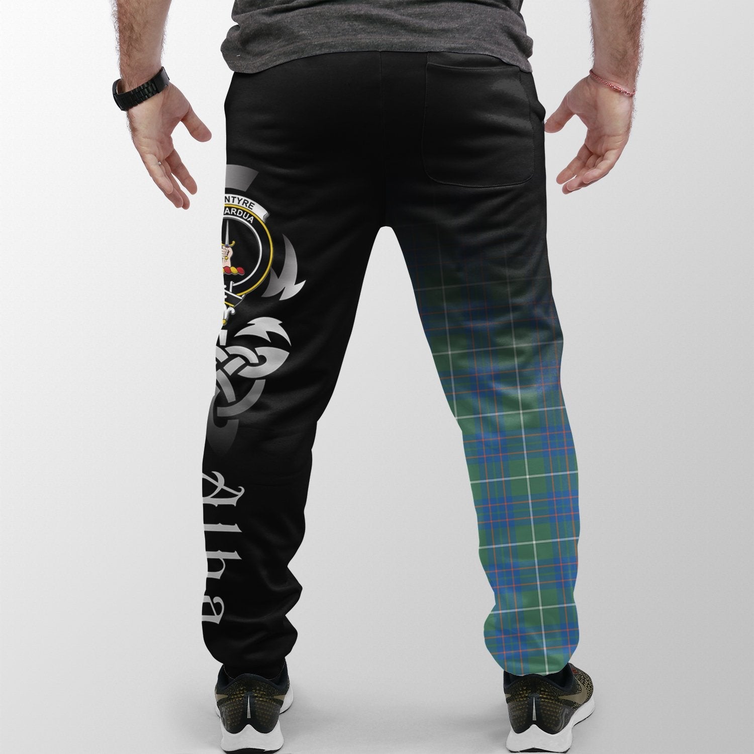 MacIntyre Hunting Ancient Tartan Crest Jogger Sweatpants - Alba Celtic Style