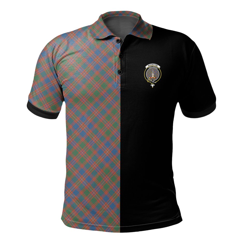 MacIntyre Ancient Tartan Polo Shirt Half of Me - Cross Style