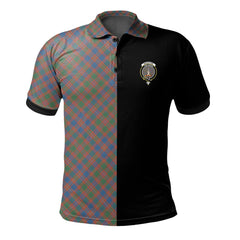 MacIntyre Ancient Tartan Polo Shirt Half of Me - Cross Style
