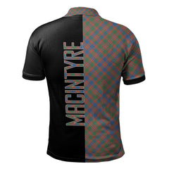 MacIntyre Ancient Tartan Polo Shirt Half of Me - Cross Style