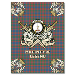 MacIntyre Ancient Tartan Gold Courage Symbol Blanket