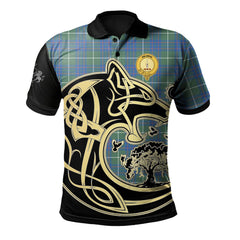 MacIntyre Hunting Ancient Tartan Polo Shirt Viking Wolf