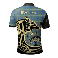 MacIntyre Hunting Ancient Tartan Polo Shirt Viking Wolf