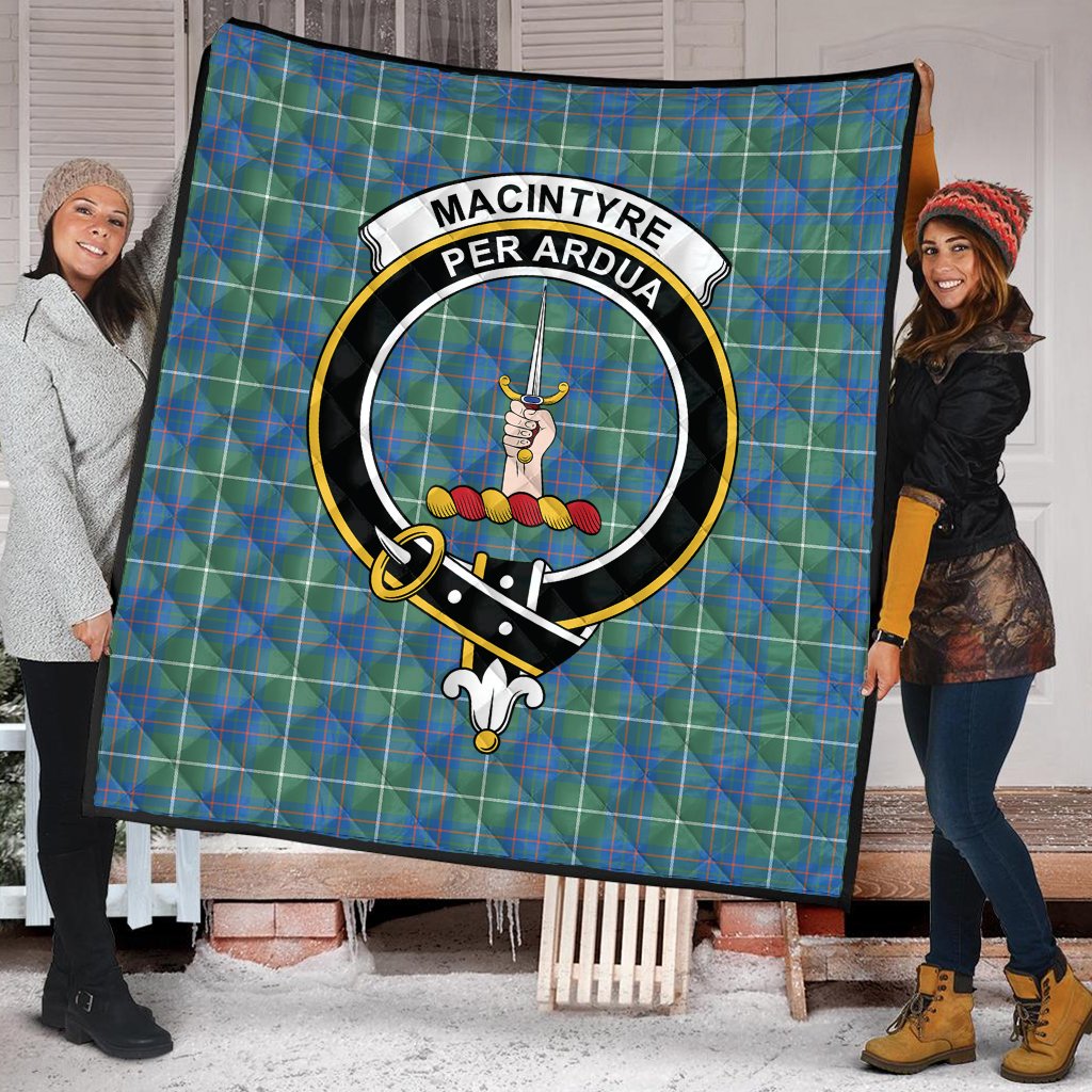 MacIntyre Hunting Ancient Tartan Crest Quilt