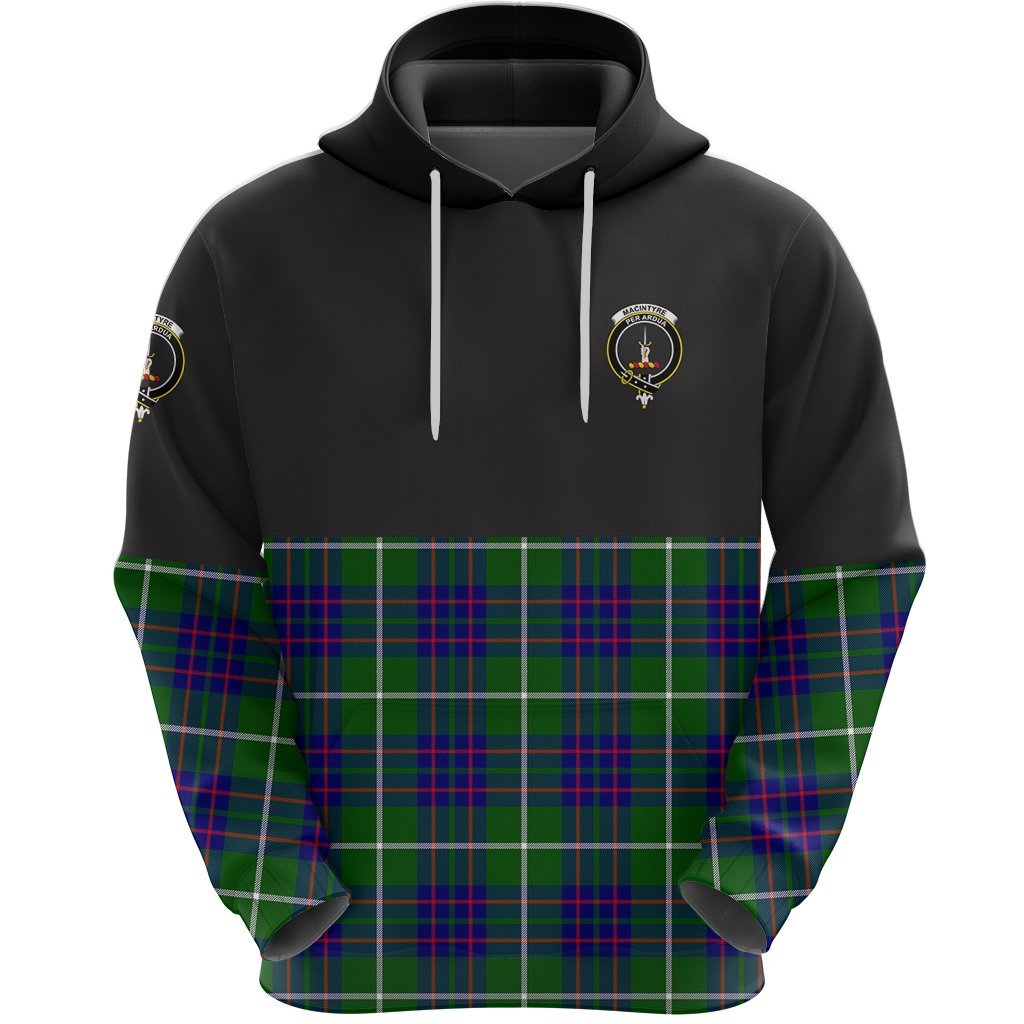 MacIntyre Hunting Modern Clan Half Of Tartan Hoodie