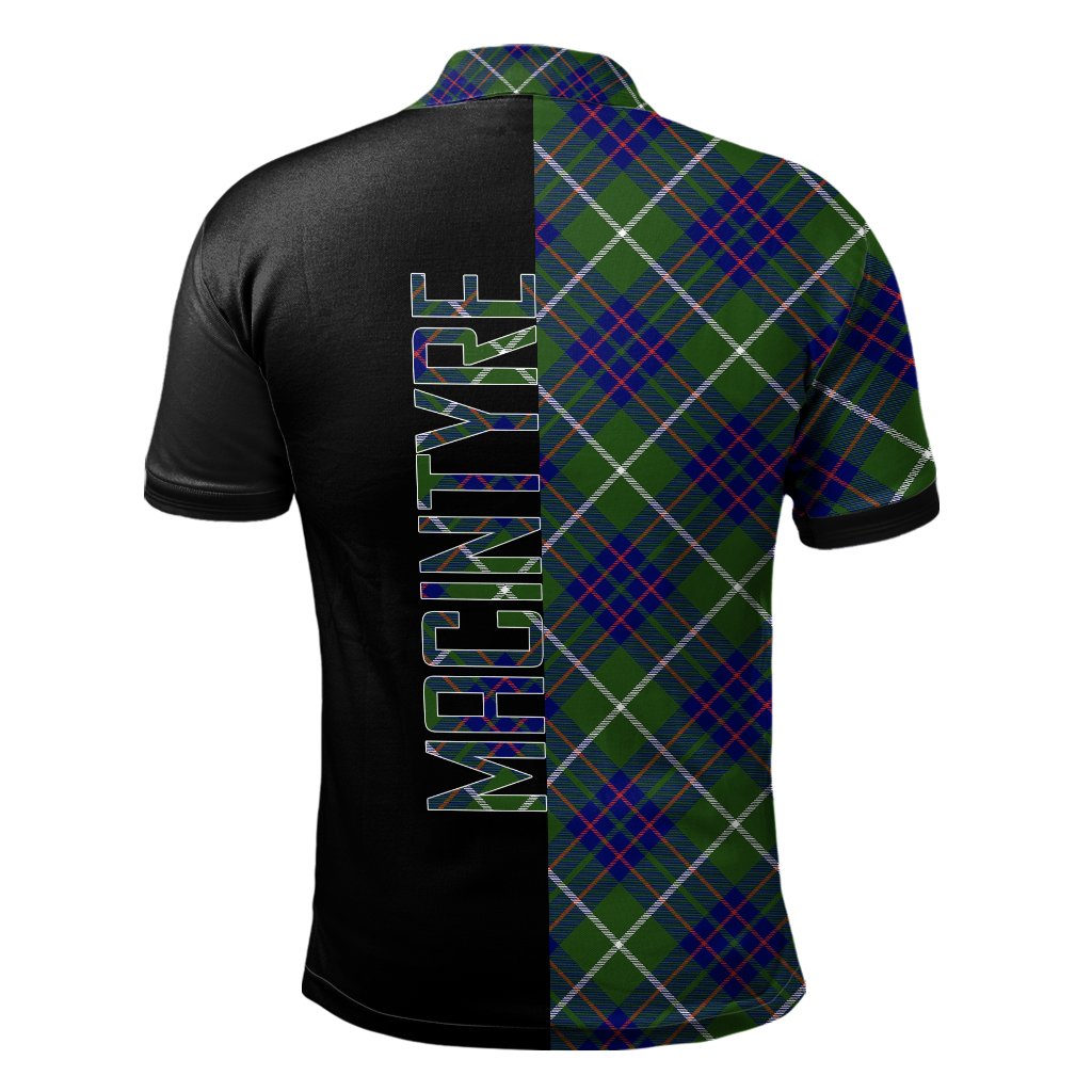 MacIntyre Hunting Modern Tartan Polo Shirt Half of Me - Cross Style