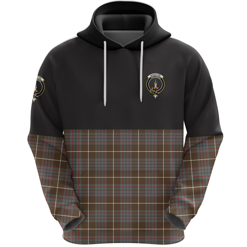 MacIntyre Hunting Weathered Clan Half Of Tartan Hoodie