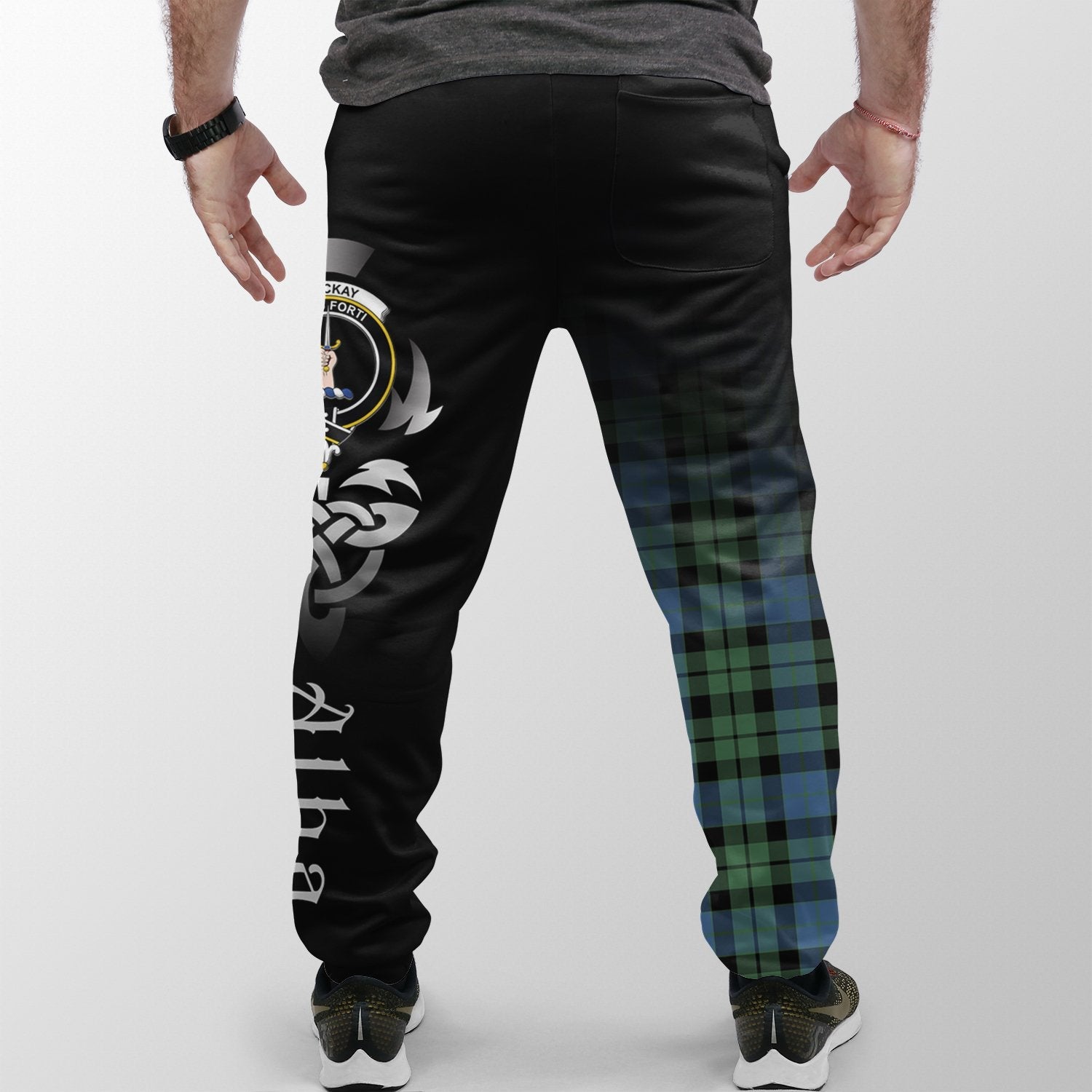 MacKay Ancient Tartan Crest Jogger Sweatpants - Alba Celtic Style