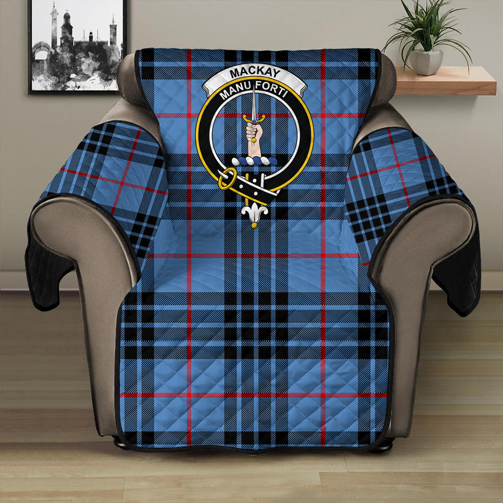 MacKay Blue Tartan Crest Sofa Protector