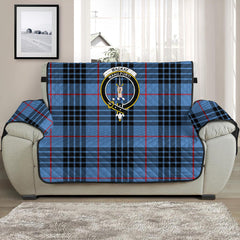 MacKay Blue Tartan Crest Sofa Protector