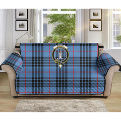 MacKay Blue Tartan Crest Sofa Protector