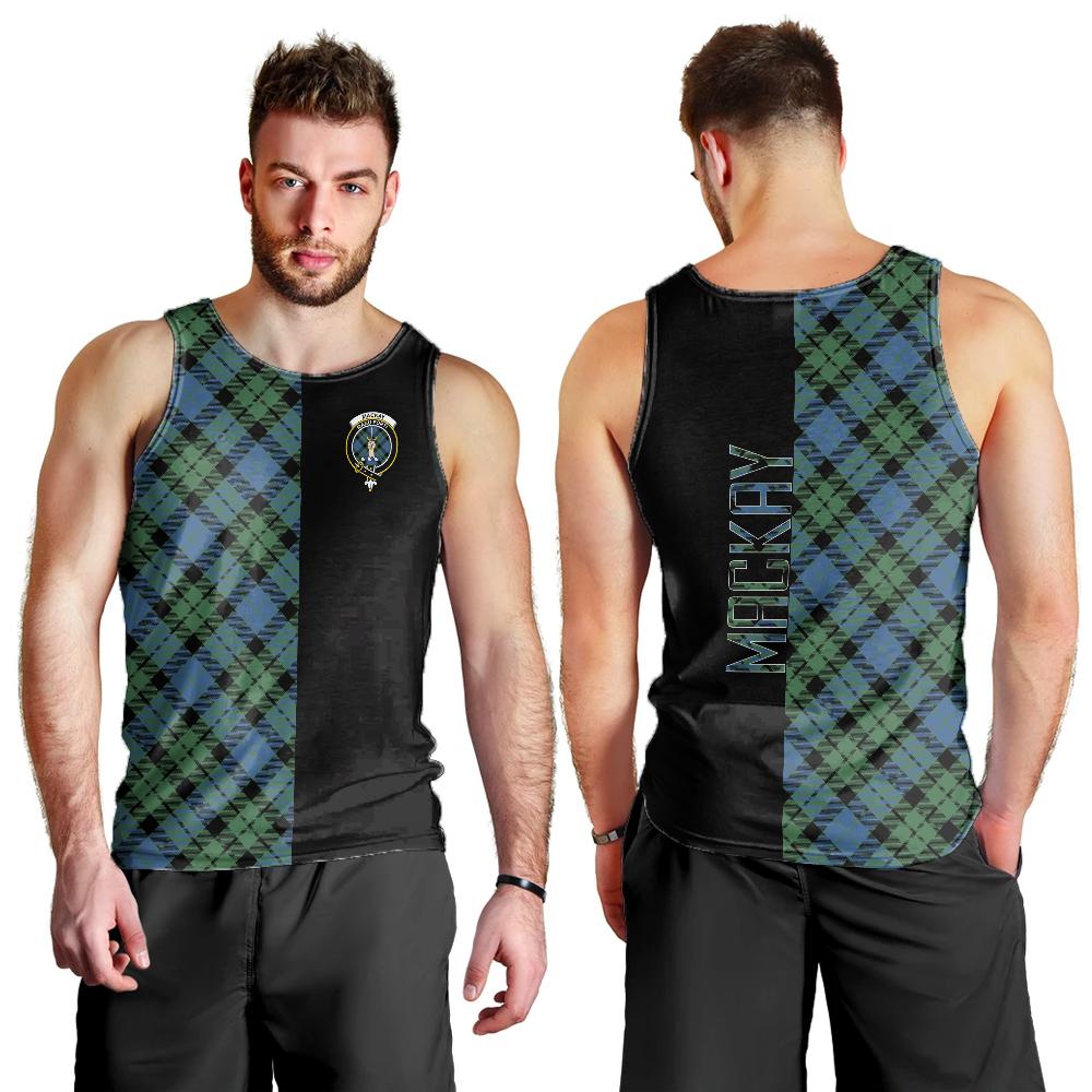 MacKay Ancient Tartan Crest Men's Tank Top - Cross Style