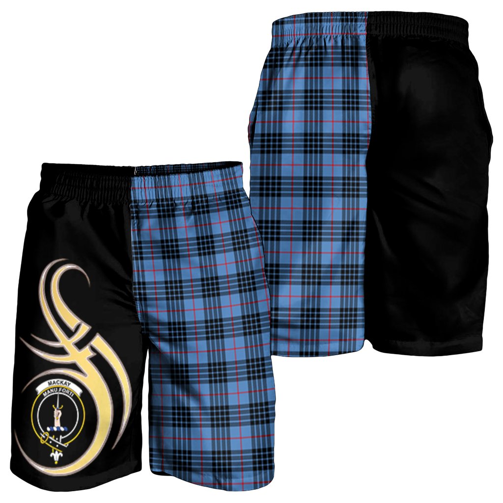 MacKay Blue Tartan Crest Men's Short PM8