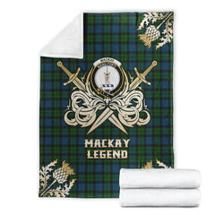 MacKay Modern Tartan Gold Courage Symbol Blanket