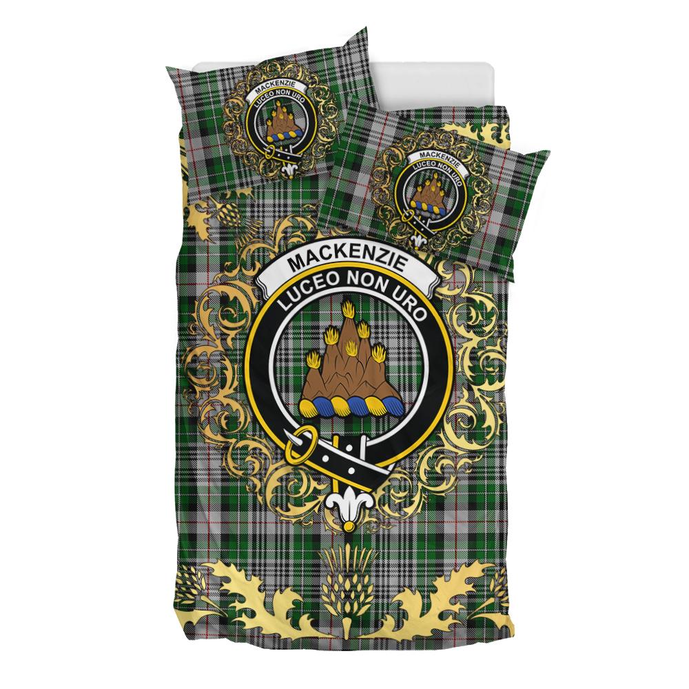 MacKenzie Hastie Tartan Crest Bedding Set - Golden Thistle Style