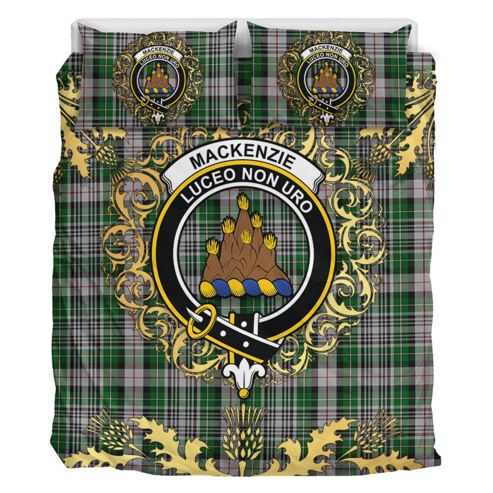 MacKenzie Hastie Tartan Crest Bedding Set - Golden Thistle Style