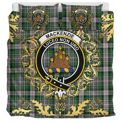 MacKenzie Hastie Tartan Crest Bedding Set - Golden Thistle Style