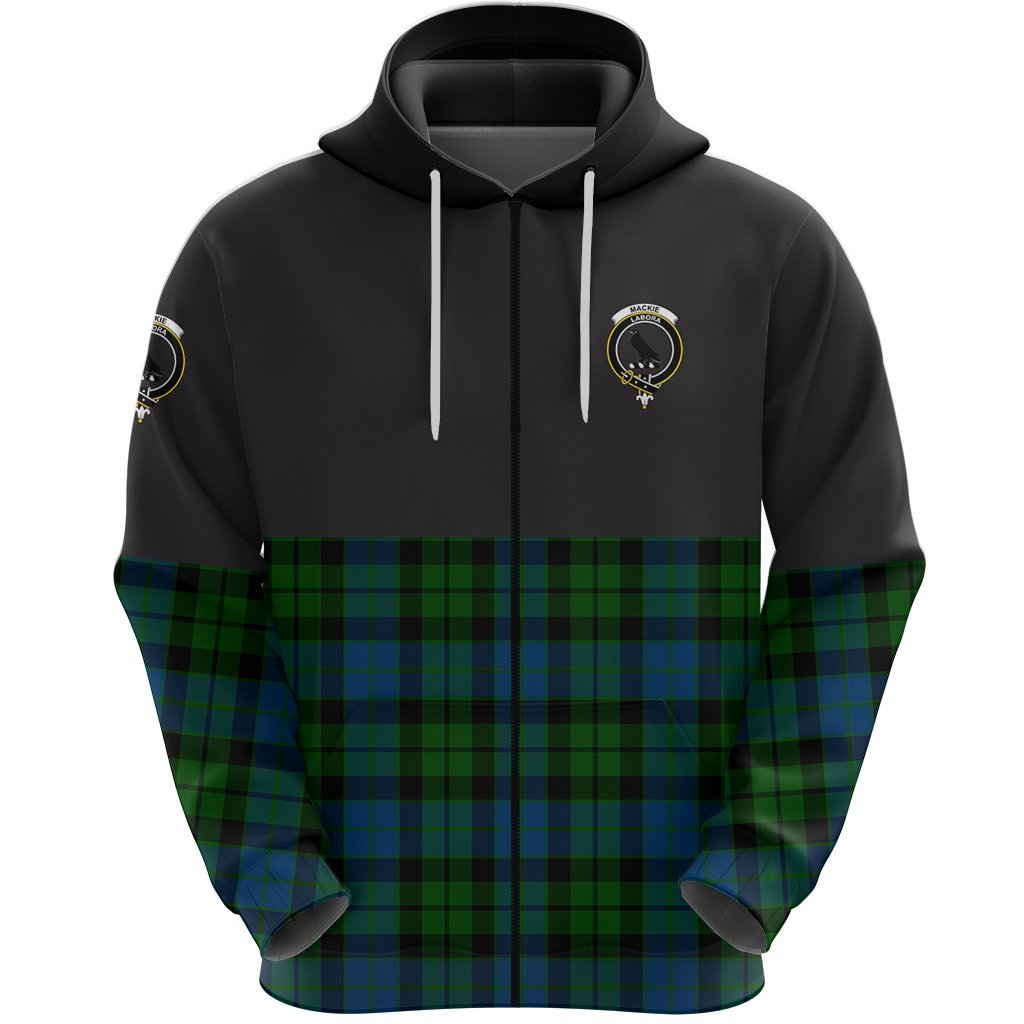 MacKie Clan Half Of Tartan Zipper Hoodie