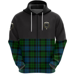 MacKie Clan Half Of Tartan Zipper Hoodie