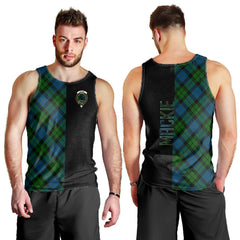 MacKie Tartan Crest Men's Tank Top - Cross Style