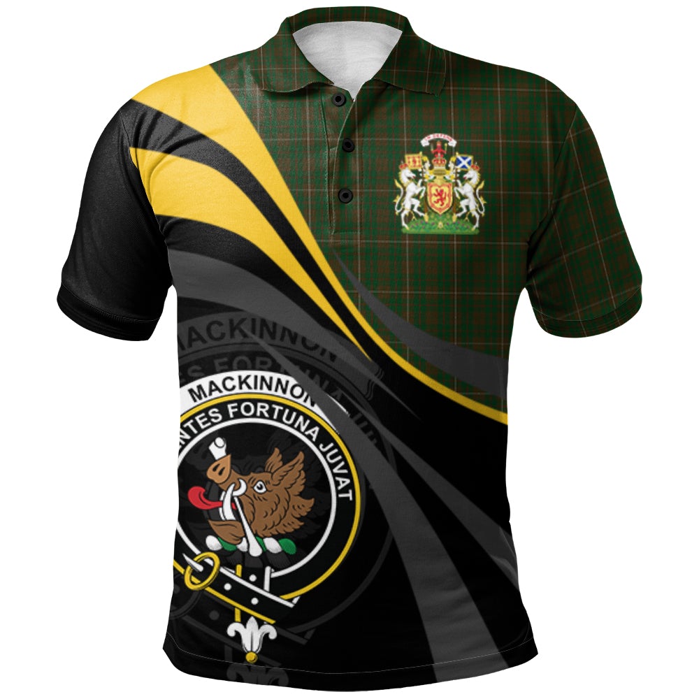 MacKinnon Hunting Tartan Polo Shirt - Royal Coat Of Arms Style