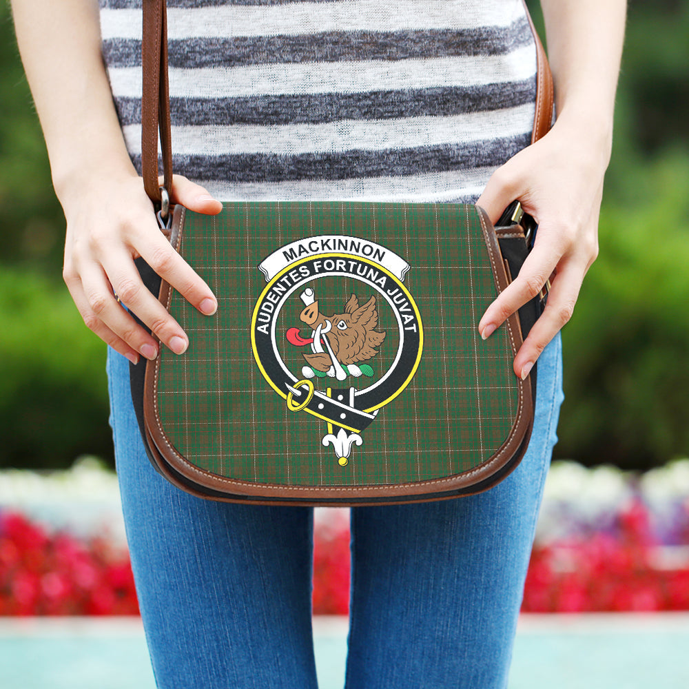 MacKinnon Hunting Tartan Crest Saddle Handbags