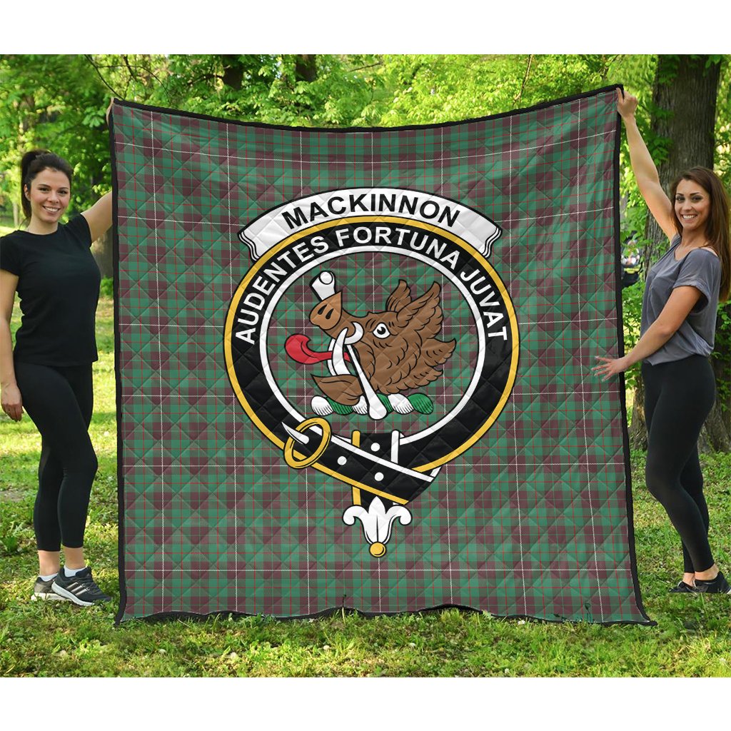MacKinnon Hunting Ancient Tartan Crest Quilt