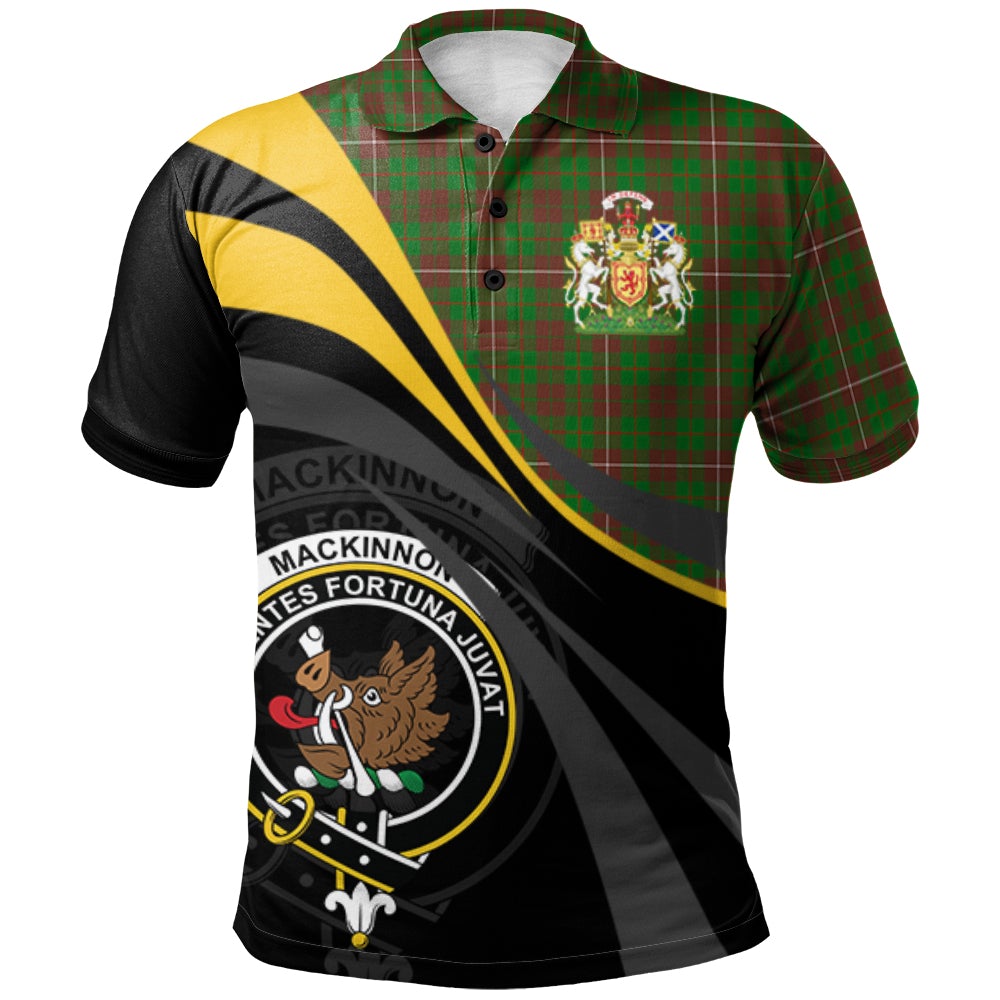 MacKinnon Hunting Modern Tartan Polo Shirt - Royal Coat Of Arms Style