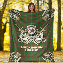 MacKinnon Hunting Modern Tartan Gold Courage Symbol Blanket