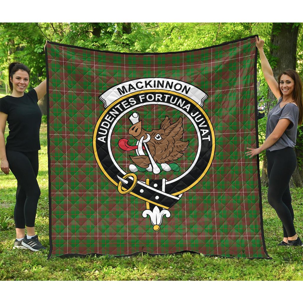 MacKinnon Hunting Modern Tartan Crest Quilt