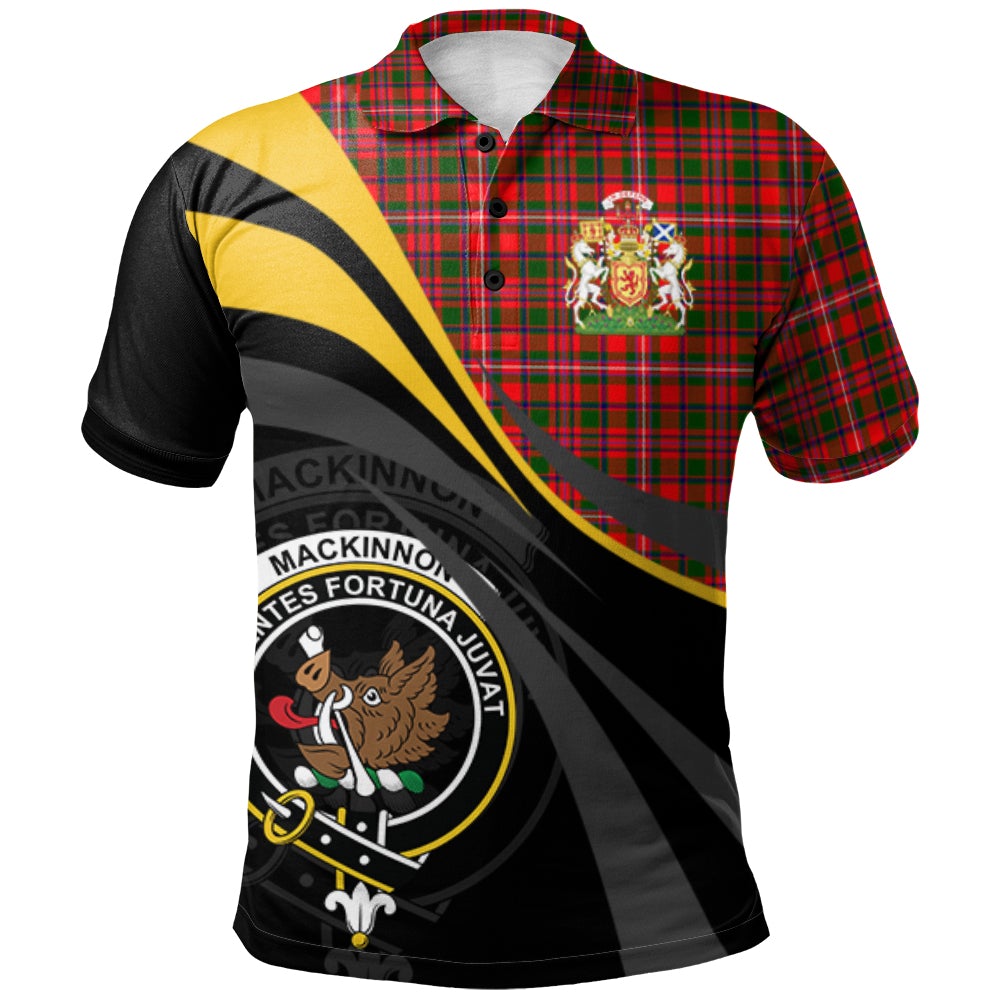 MacKinnon Modern Tartan Polo Shirt - Royal Coat Of Arms Style