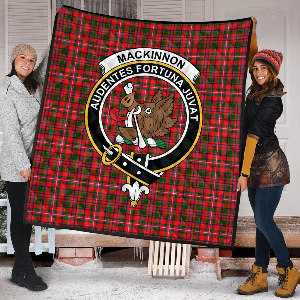 MacKinnon Modern Tartan Crest Quilt