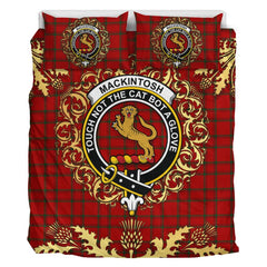 MacKintosh 02 Tartan Crest Bedding Set - Golden Thistle Style