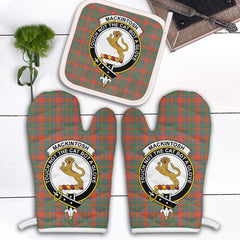 MacKintosh Ancient Tartan Crest Oven Mitt And Pot Holder (2 Oven Mitts + 1 Pot Holder)