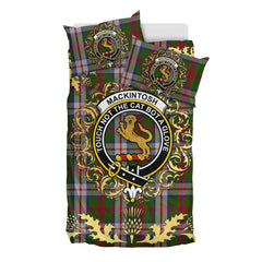 MacKintosh Dress Scott Adie Tartan Crest Bedding Set - Golden Thistle Style