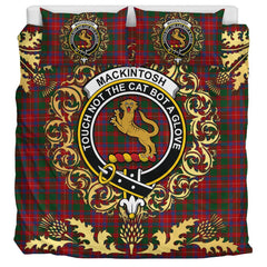 MacKintosh Geddes Tartan Crest Bedding Set - Golden Thistle Style
