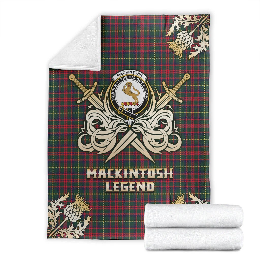 MacKintosh Hunting Modern Tartan Gold Courage Symbol Blanket