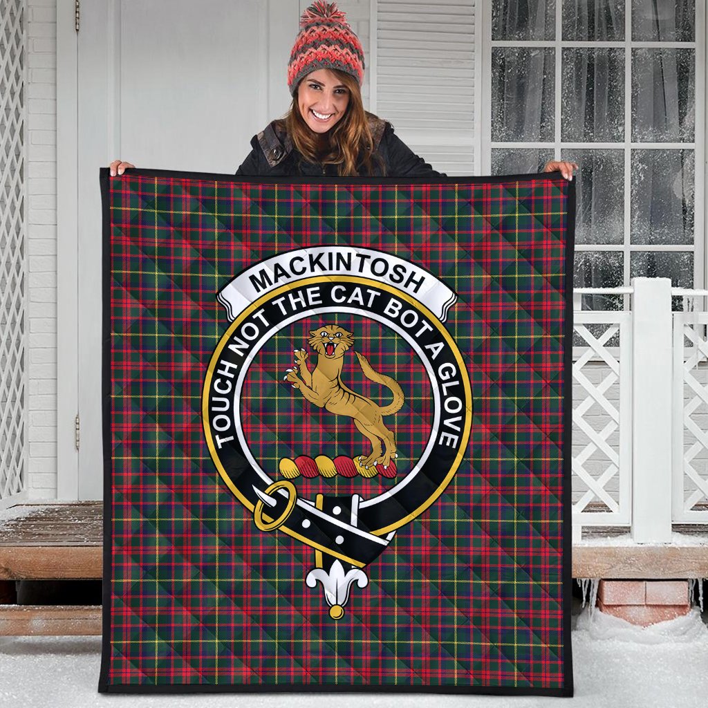MacKintosh Hunting Modern Tartan Crest Quilt