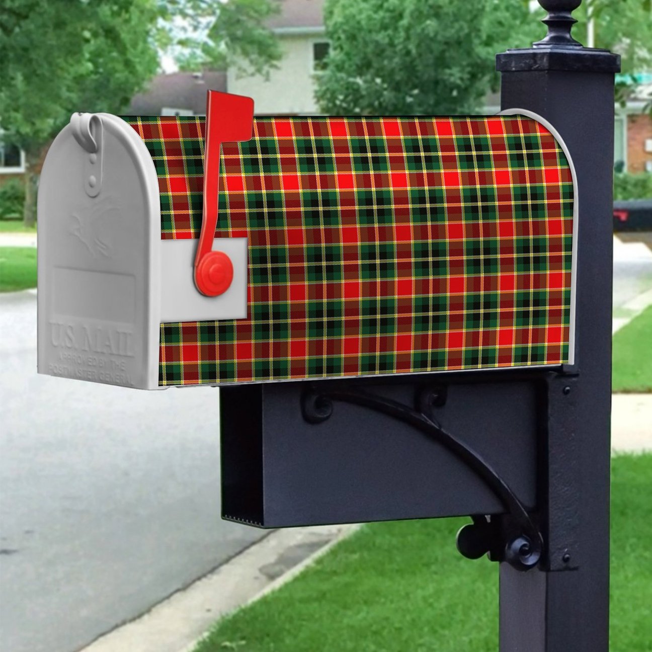 MacLachlan Hunting Modern Tartan Crest Mailbox