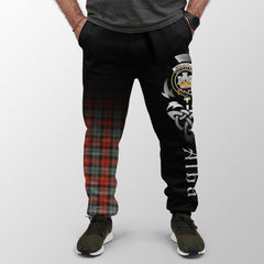 MacLachlan Weathered Tartan Crest Jogger Sweatpants - Alba Celtic Style