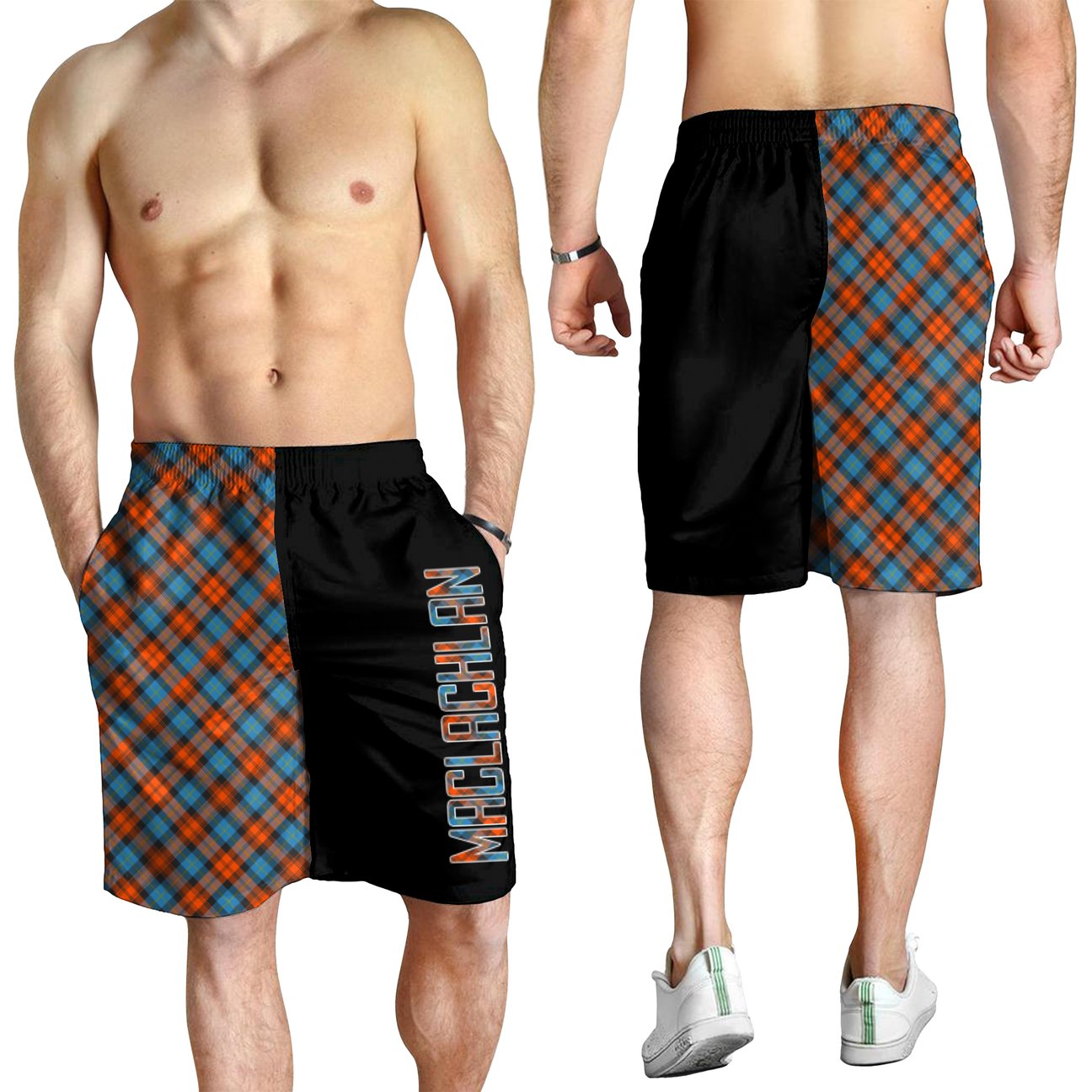 MacLachlan Ancient Tartan Crest Men's Short - Cross Style